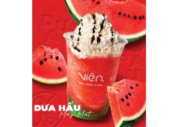 Dưa hấu Mây Mát Frappe: Thức uống giải nhiệt mùa hè mát lạnh, sảng khoái