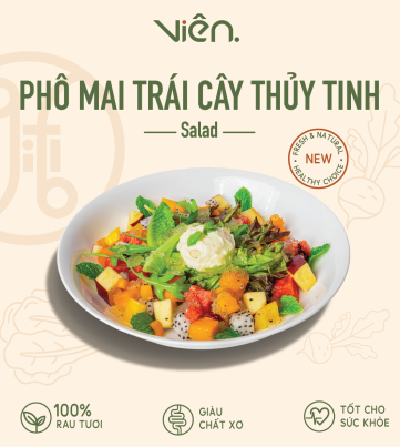 Salad Phô Mai Trái Cây Thủy Tinh