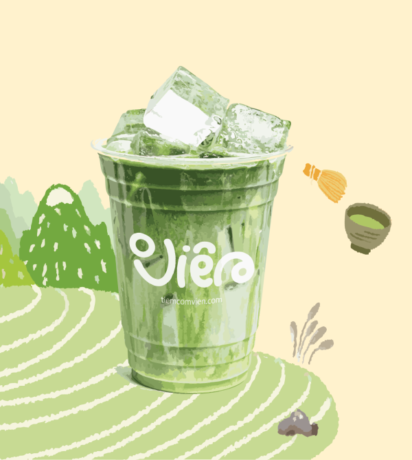 White Mocha Matcha Latte size M