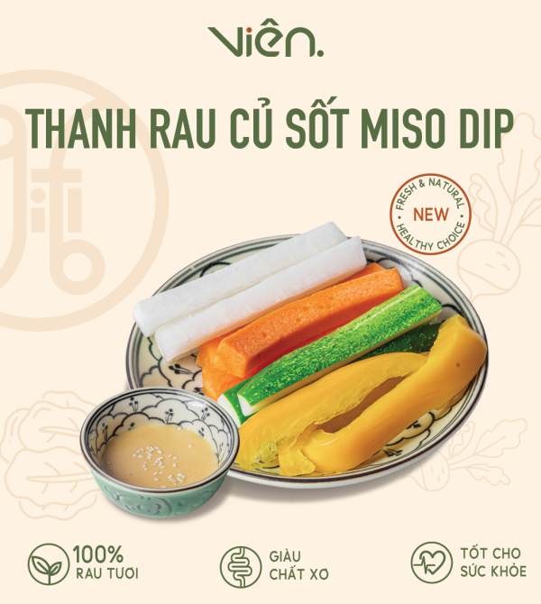Thanh Rau Củ Tươi & Sốt Miso Dip Nhà Làm